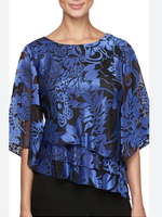 Alex evening Triple hem floral print blouse