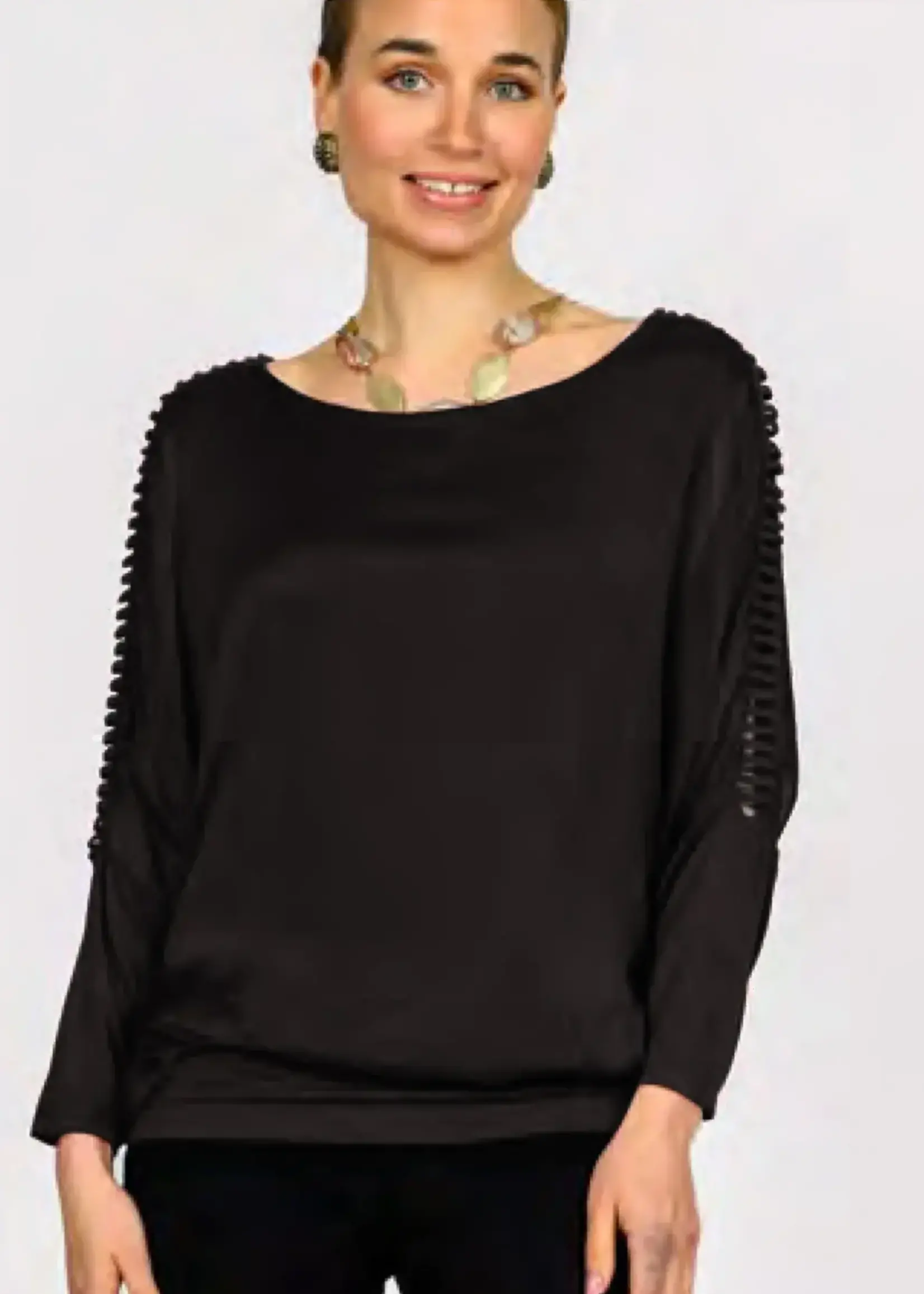 Bella Amore Silky ladder sleeve top