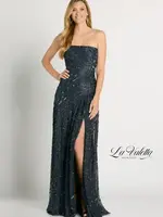 La Valetta Metallic beaded mesh dress