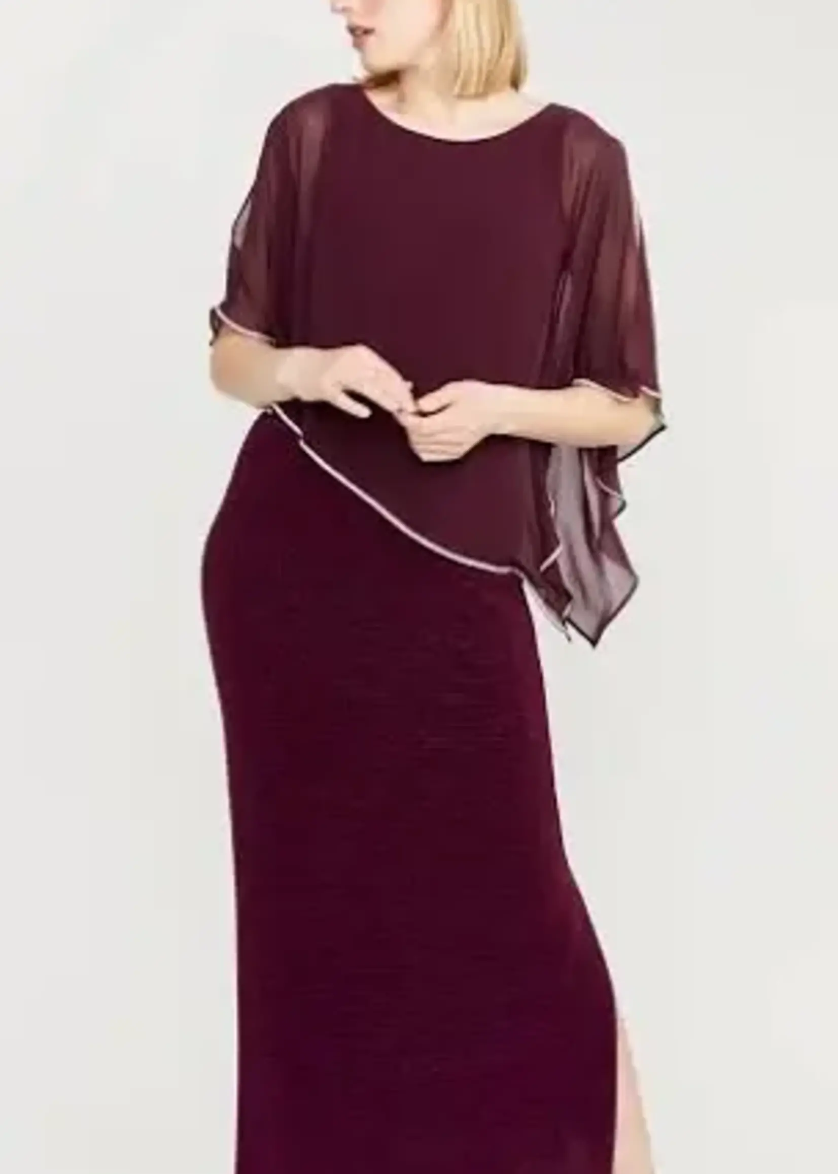 Frank Lyman Chiffon overlay gown