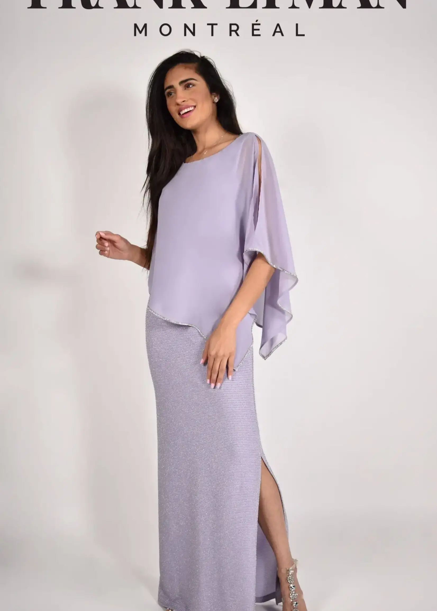 Frank Lyman Chiffon overlay gown
