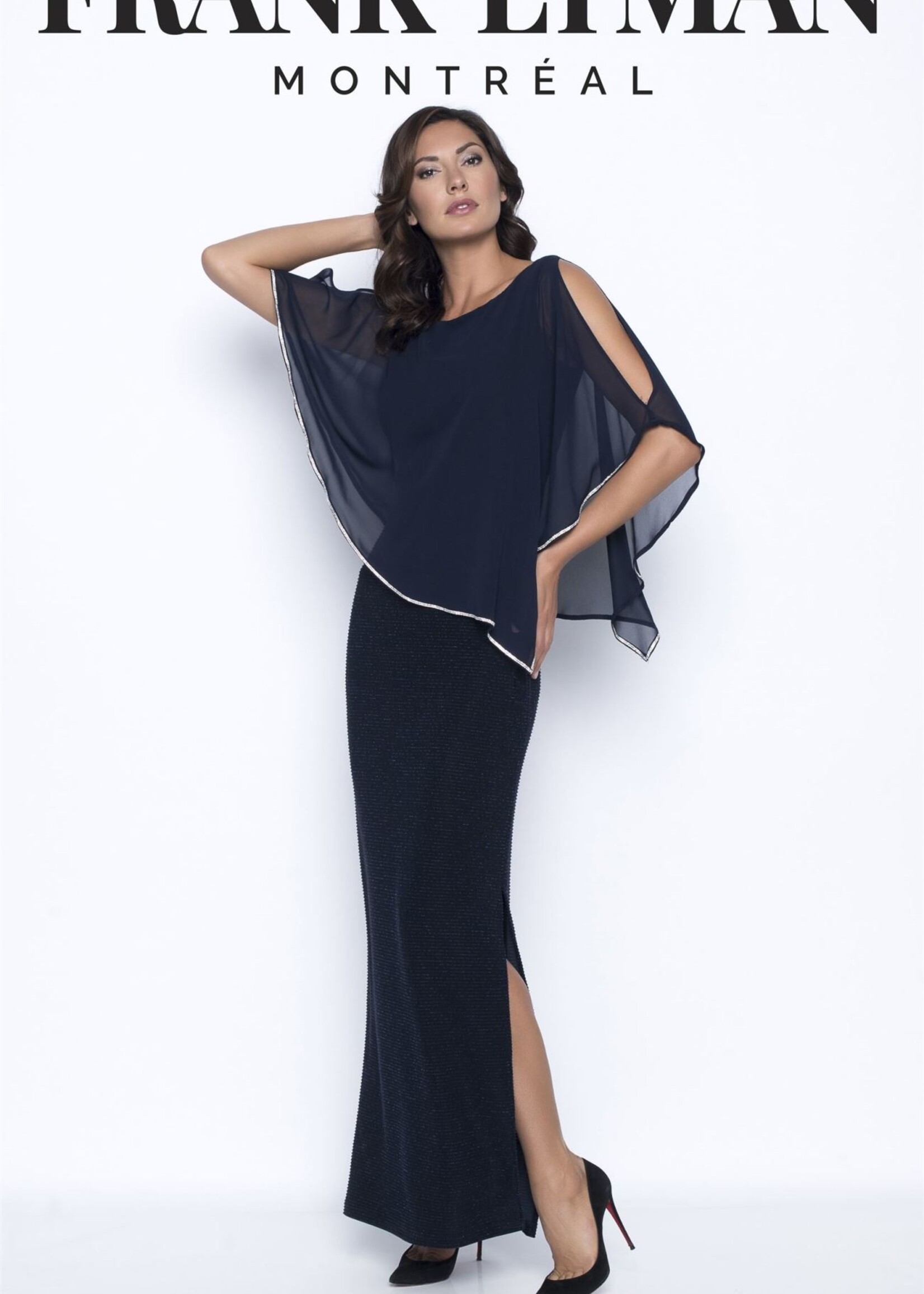 Frank Lyman Chiffon overlay gown