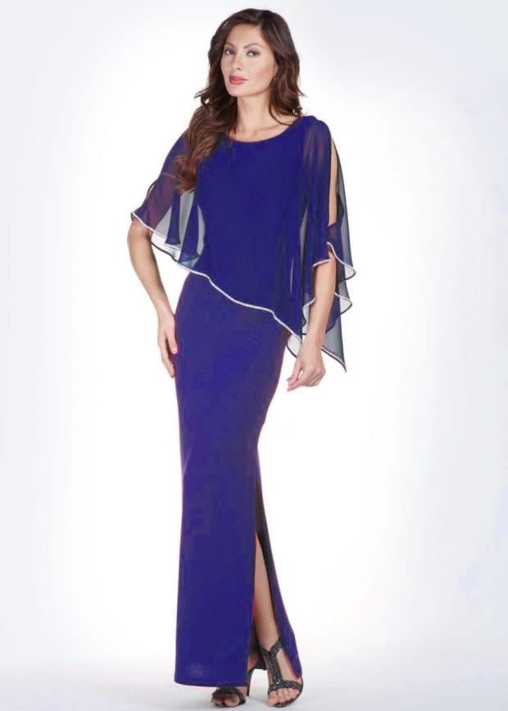 Frank Lyman Chiffon overlay gown