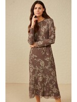 YaYa Women Printed mesh dress