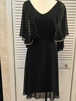 Frank Lyman Chiffon caplet sleeve rhinestone trim dress