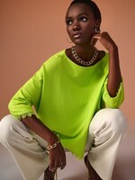 Joseph Ribkoff Frayed hem poncho top