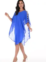 Frank Lyman Cut-out shoulder chiffon dress
