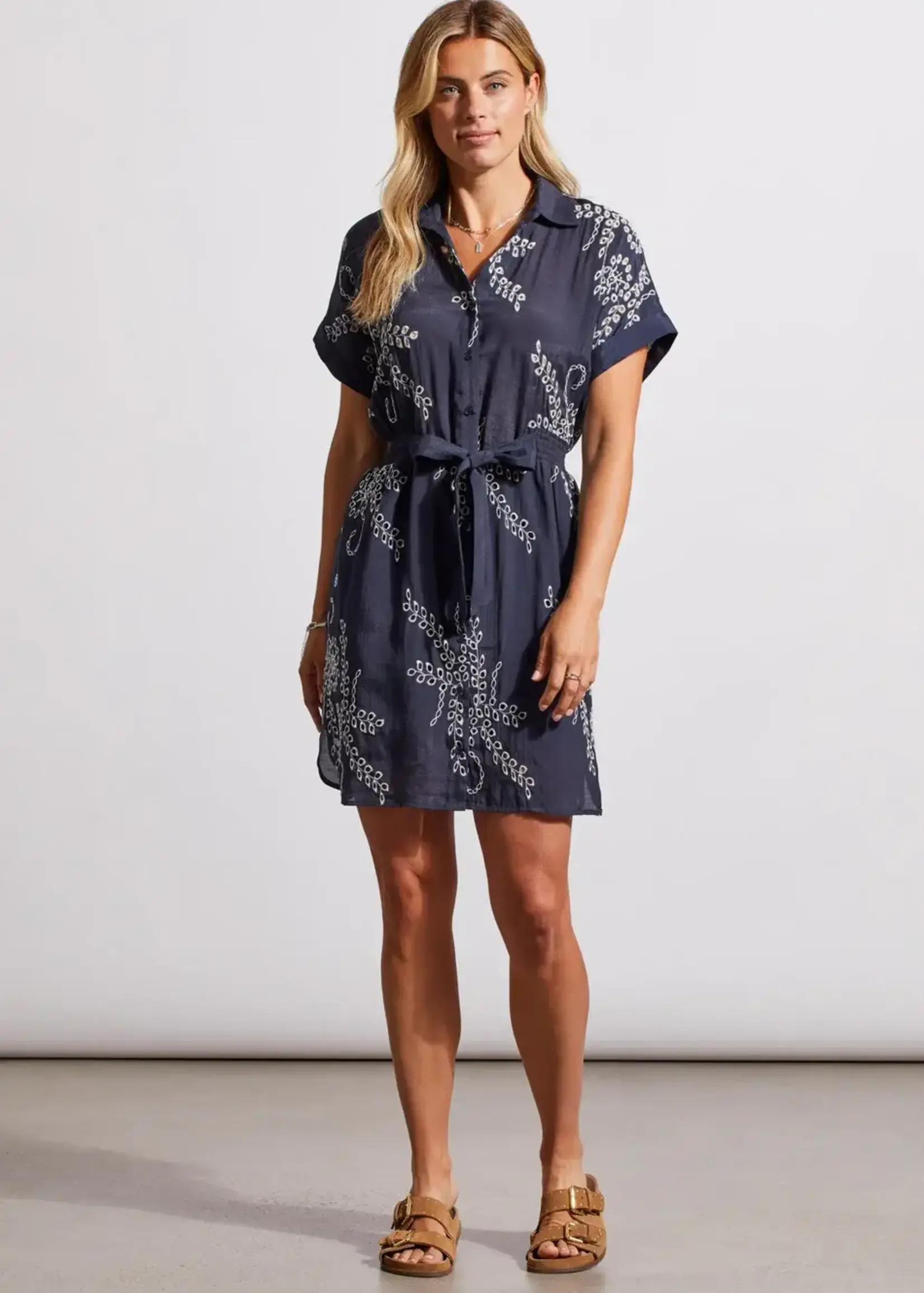 Tribal Embroidered button- up dress