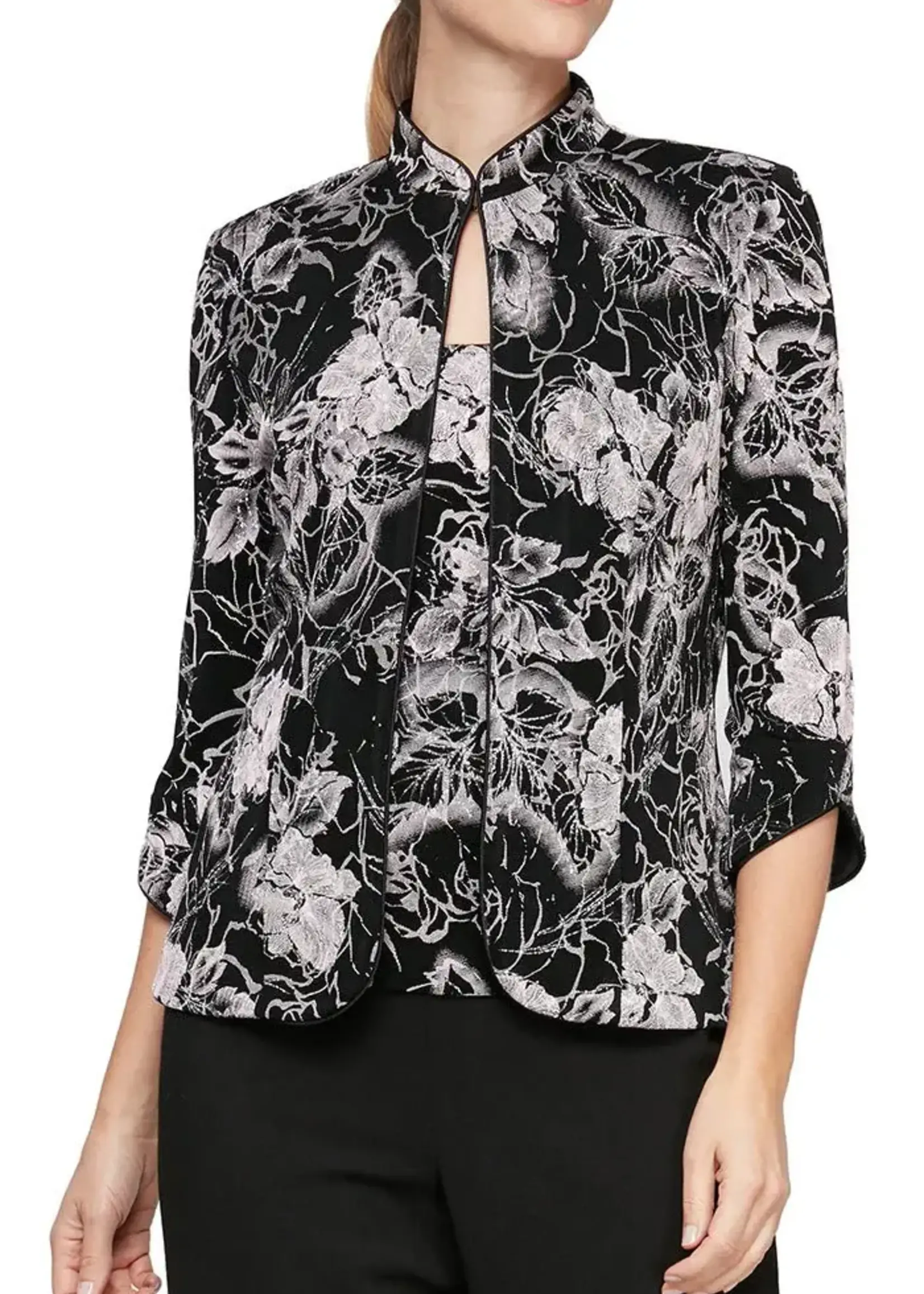 Alex evening Plus sparkle print twin set