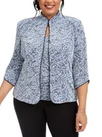 Alex evening Plus sparkle print twin set