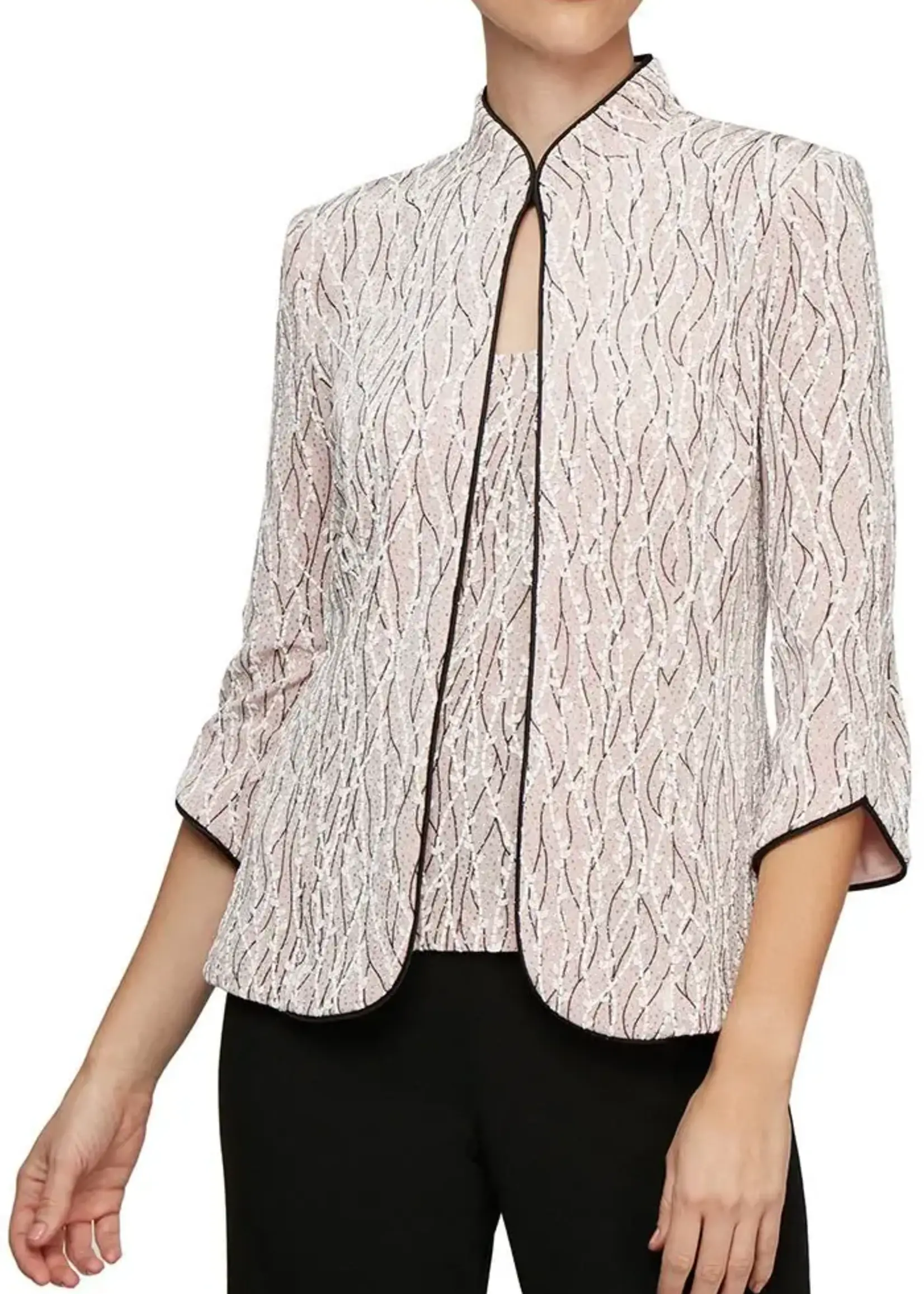 Alex evening Sparkle print twin set