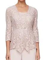 Alex evening Sequin lace twin set