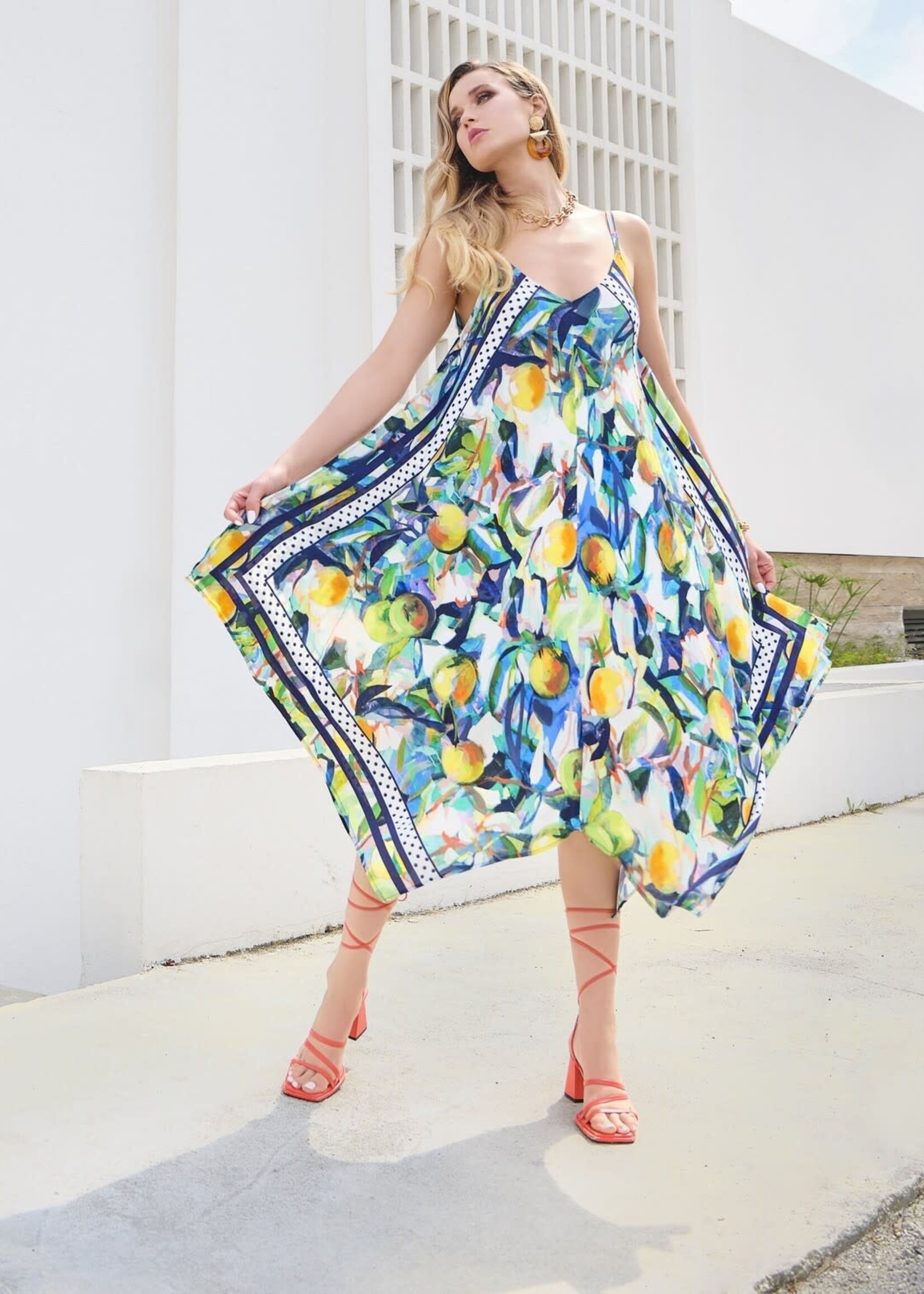 Dolcezza Printed Handkerchief dress
