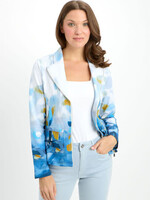 Dolcezza Abstract print zip-up blazer