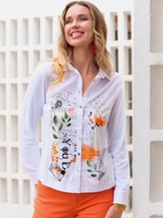 Dolcezza Abstract cut- away blouse