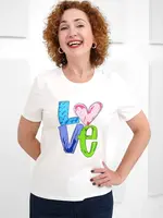 Carre Noir Printed "Love" T-shirt