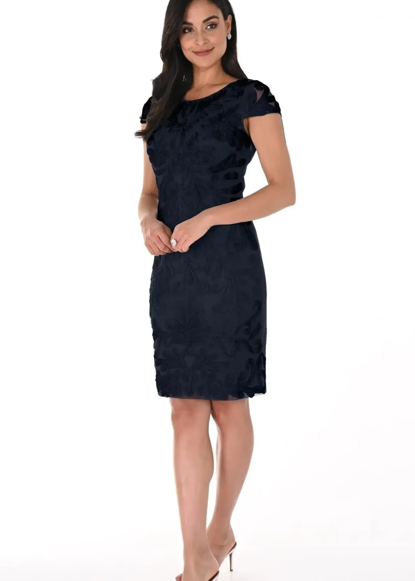Frank Lyman Soutache embroidery sheath dress