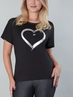 Tricotto Embellished heart t-shirt
