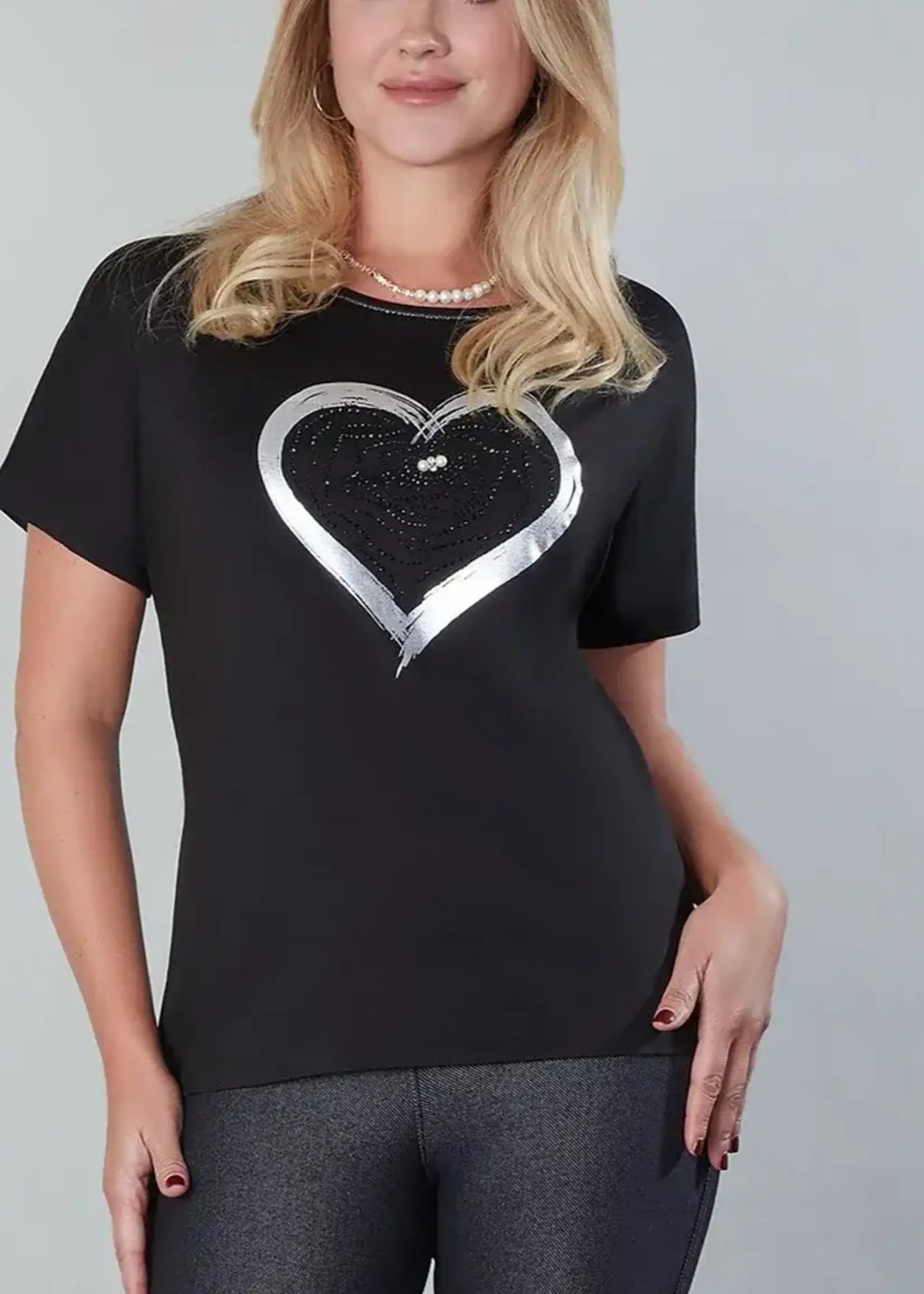 Tricotto Embellished heart t-shirt