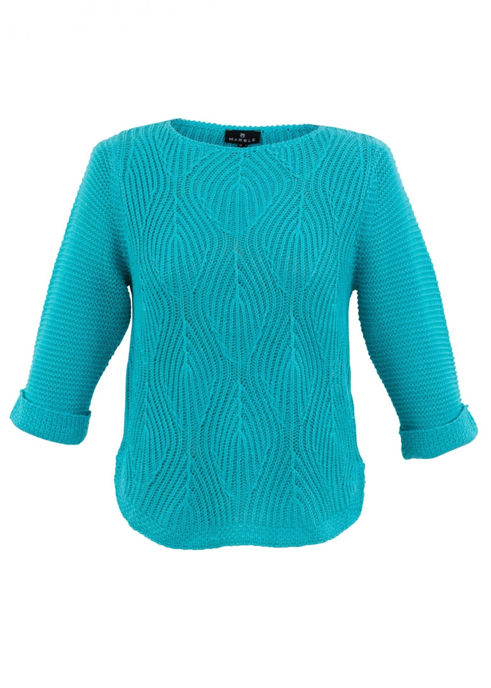 Marble Diamond knit 3/4 sleeve sweater