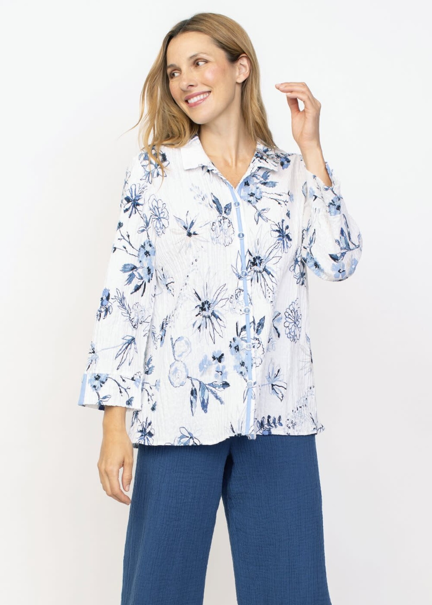 Habitat Botanical bliss button blouse