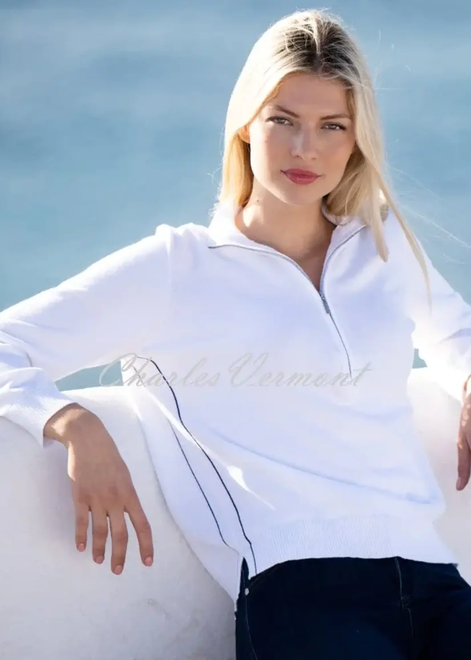 Marble 1/4 Zip sweater