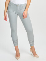 Orly Fringe embroidered hem jean