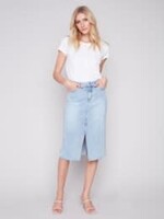 Charlie B Frayed hem skirt