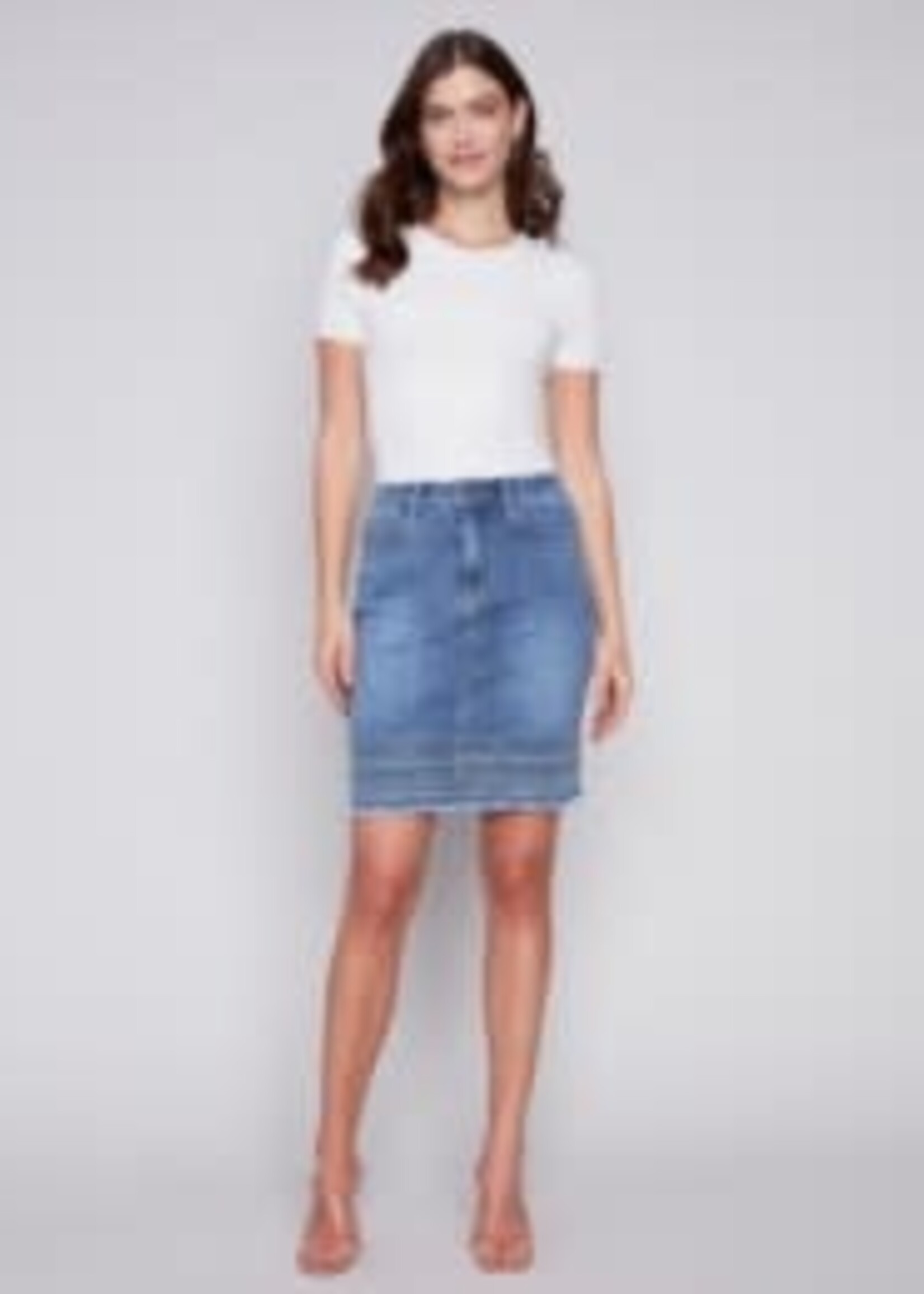 Charlie B Embroidered hem scooter