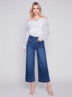 Charlie B Crop wide leg jean