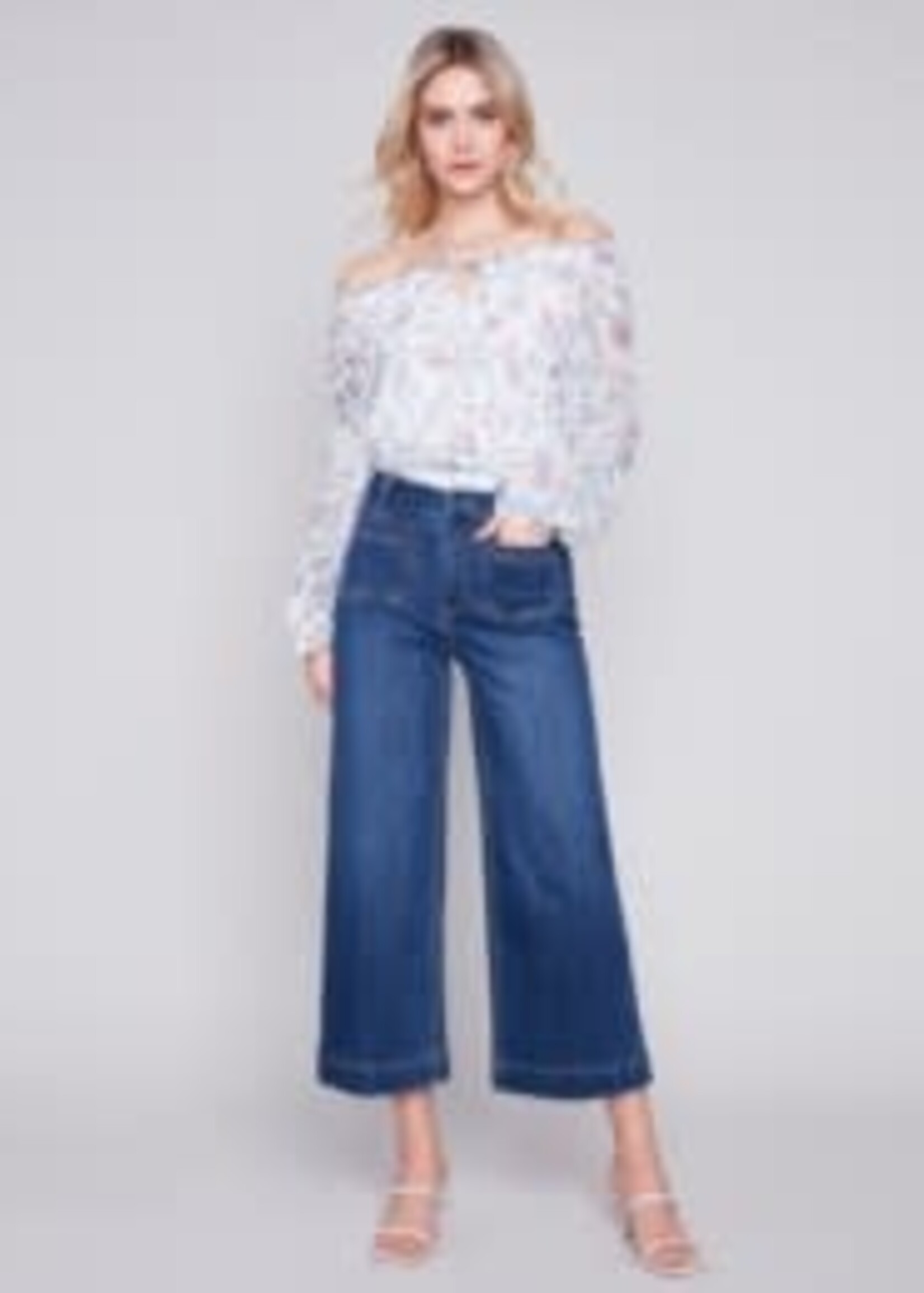 Charlie B Crop wide leg jean