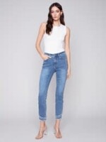 Charlie B Double frayed hem jean