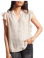 Tribal Double frill cap sleeve blouse