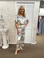 Eternelle Printed silky flow pant