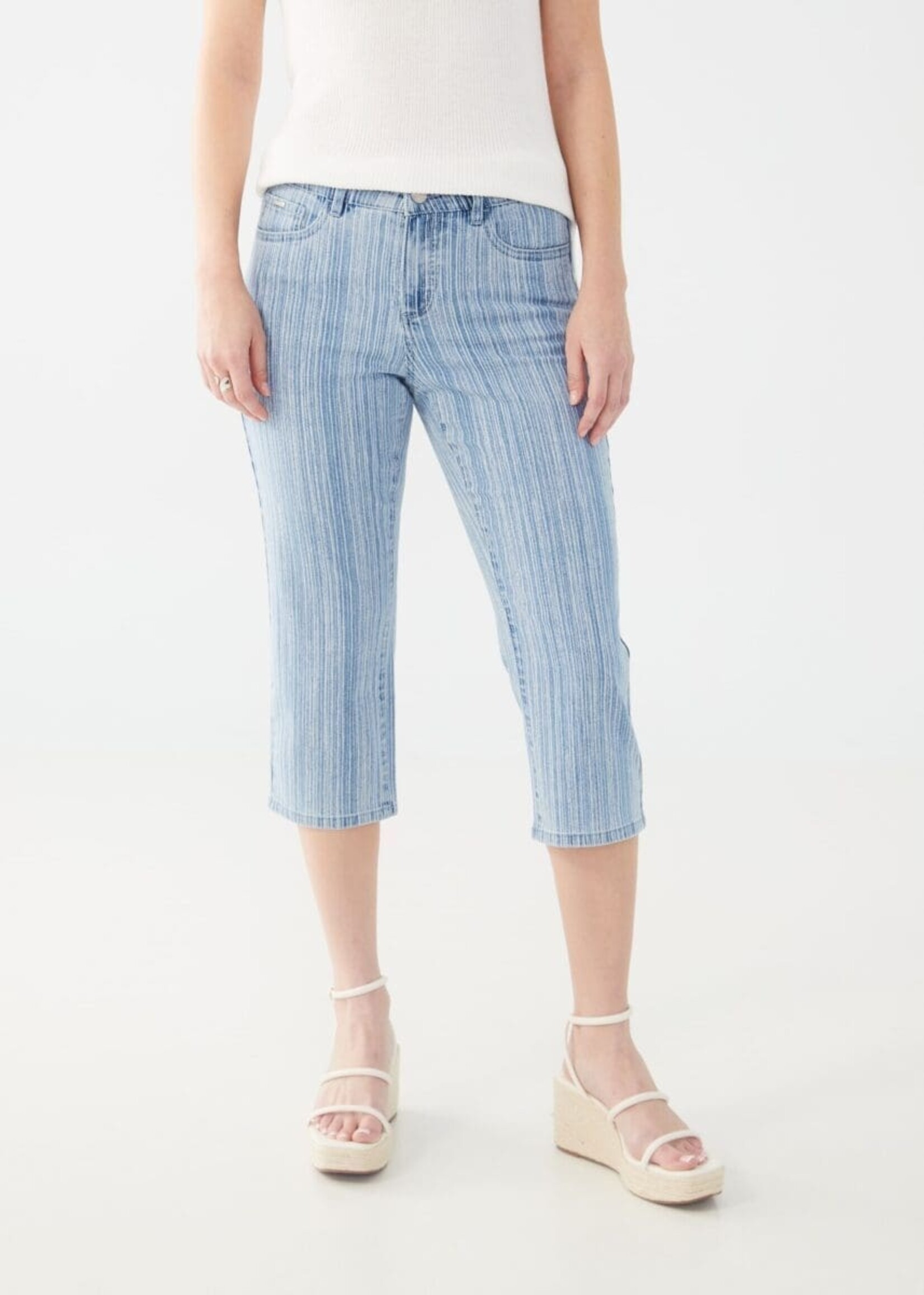 French Dressing Jeans Olivia stripe capri