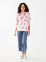 French Dressing Jeans Tropical print drop shoulder tee