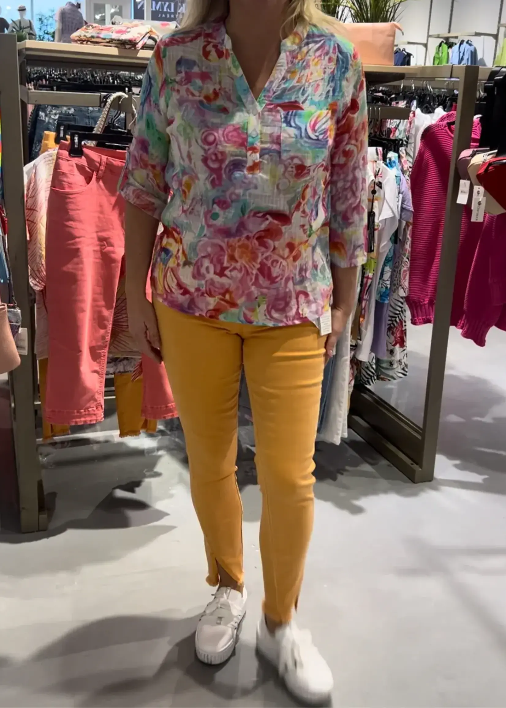 Charlie B Printed cotton blouse