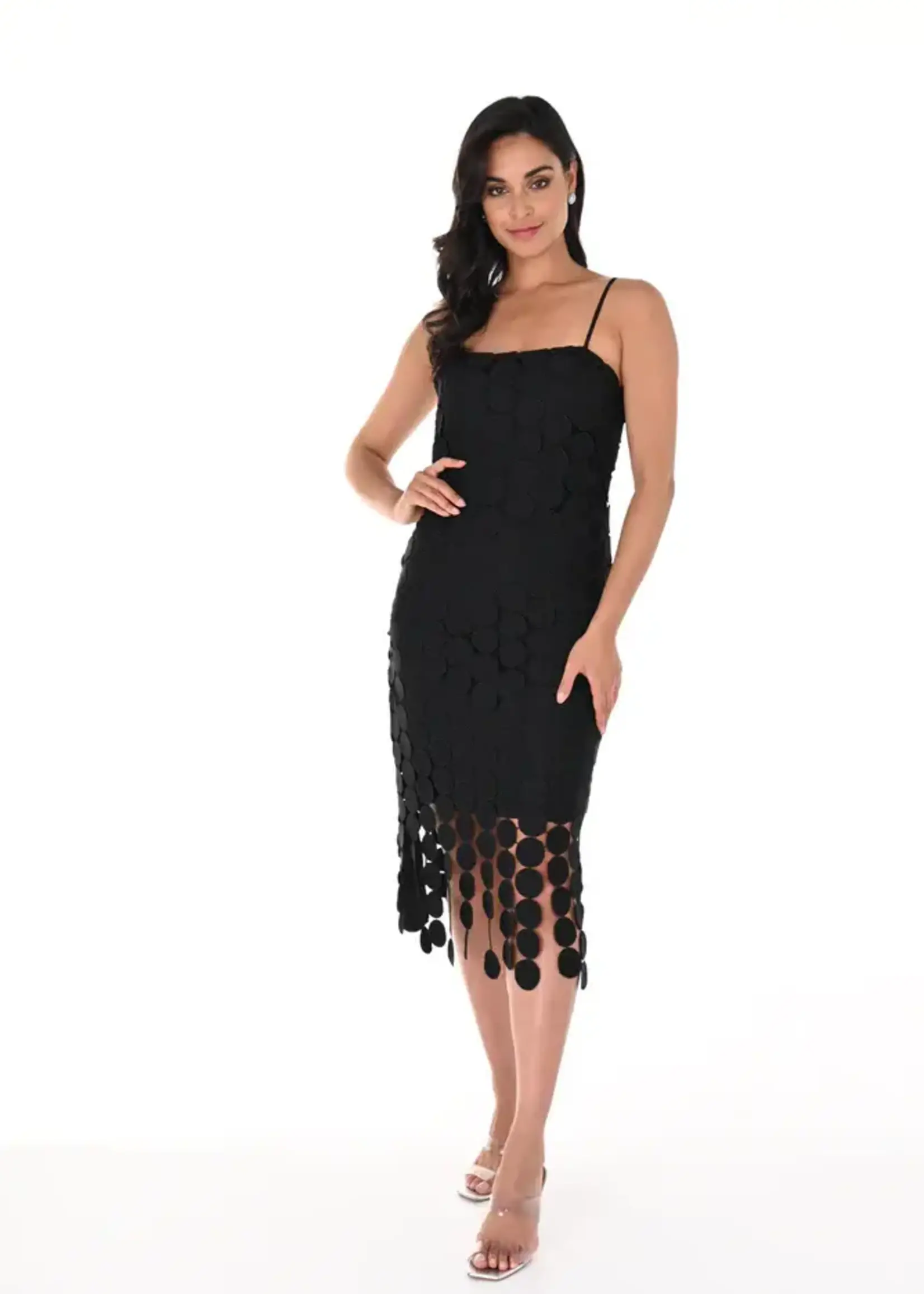 Frank Lyman Strappy embossed circle dress