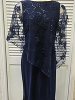 Frank Lyman Mesh embossed cape dress