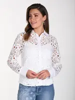 Frank Lyman 2Pc Lace shirt collar blouse