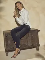 Frank Lyman High-low button up blouse