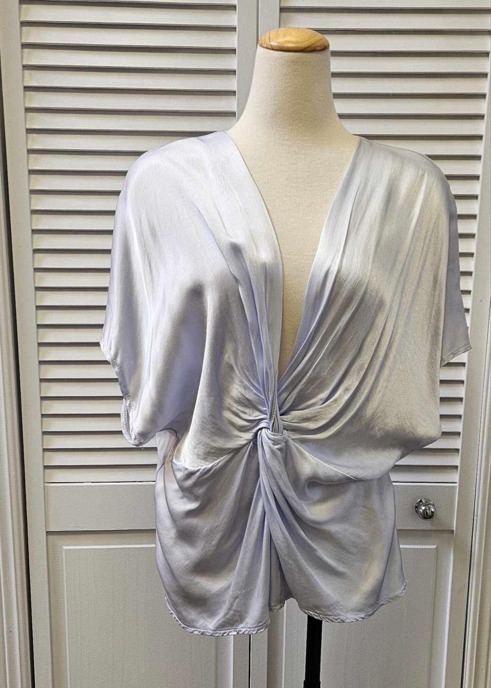 Angela Mara Silk twist front top
