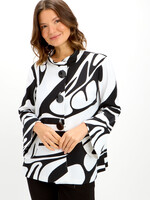 Frank Lyman Abstract bell sleeve trapeze jkt