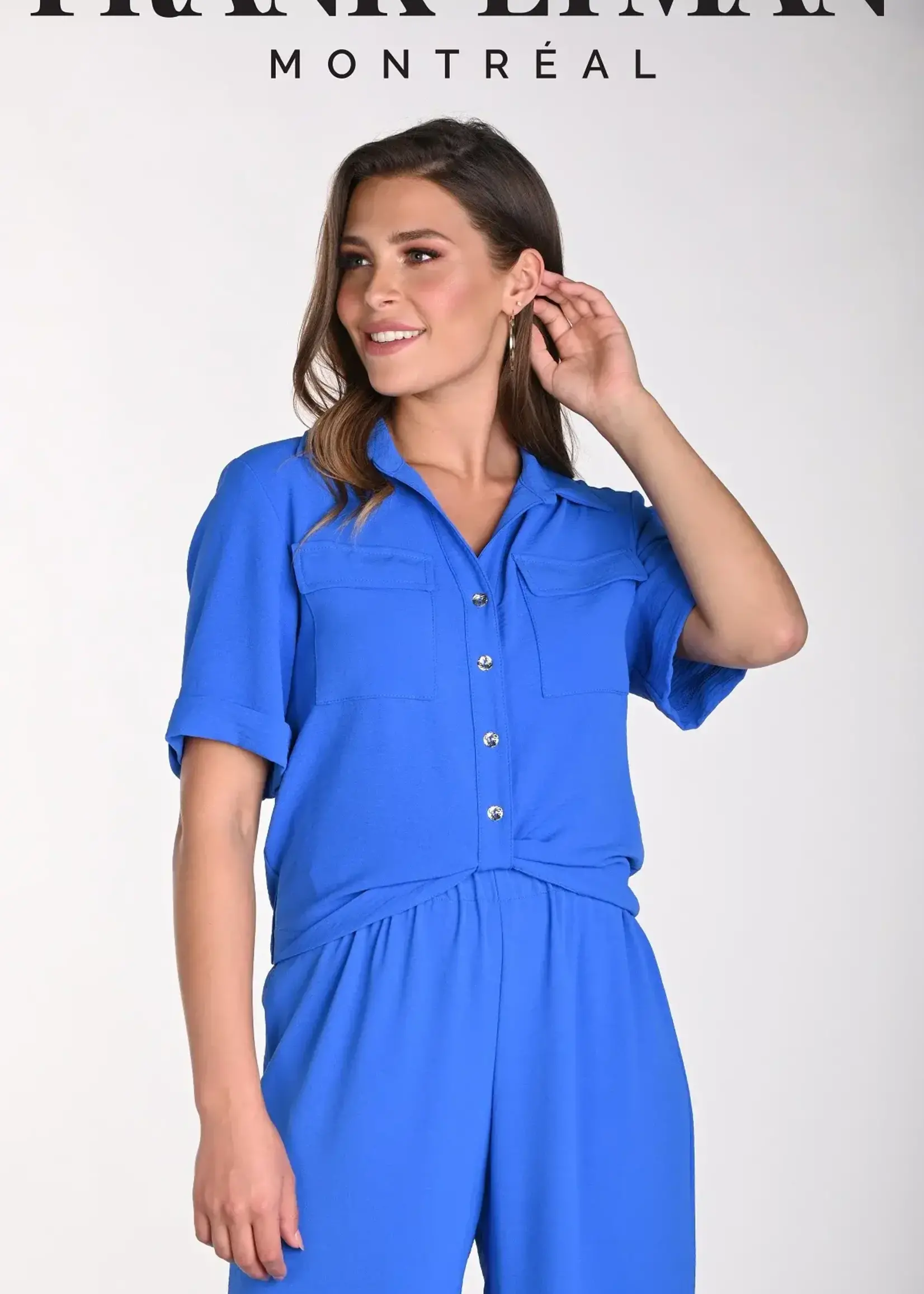 Frank Lyman Half button placket 2pc top/pant