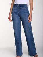 Frank Lyman Button front wide leg jean