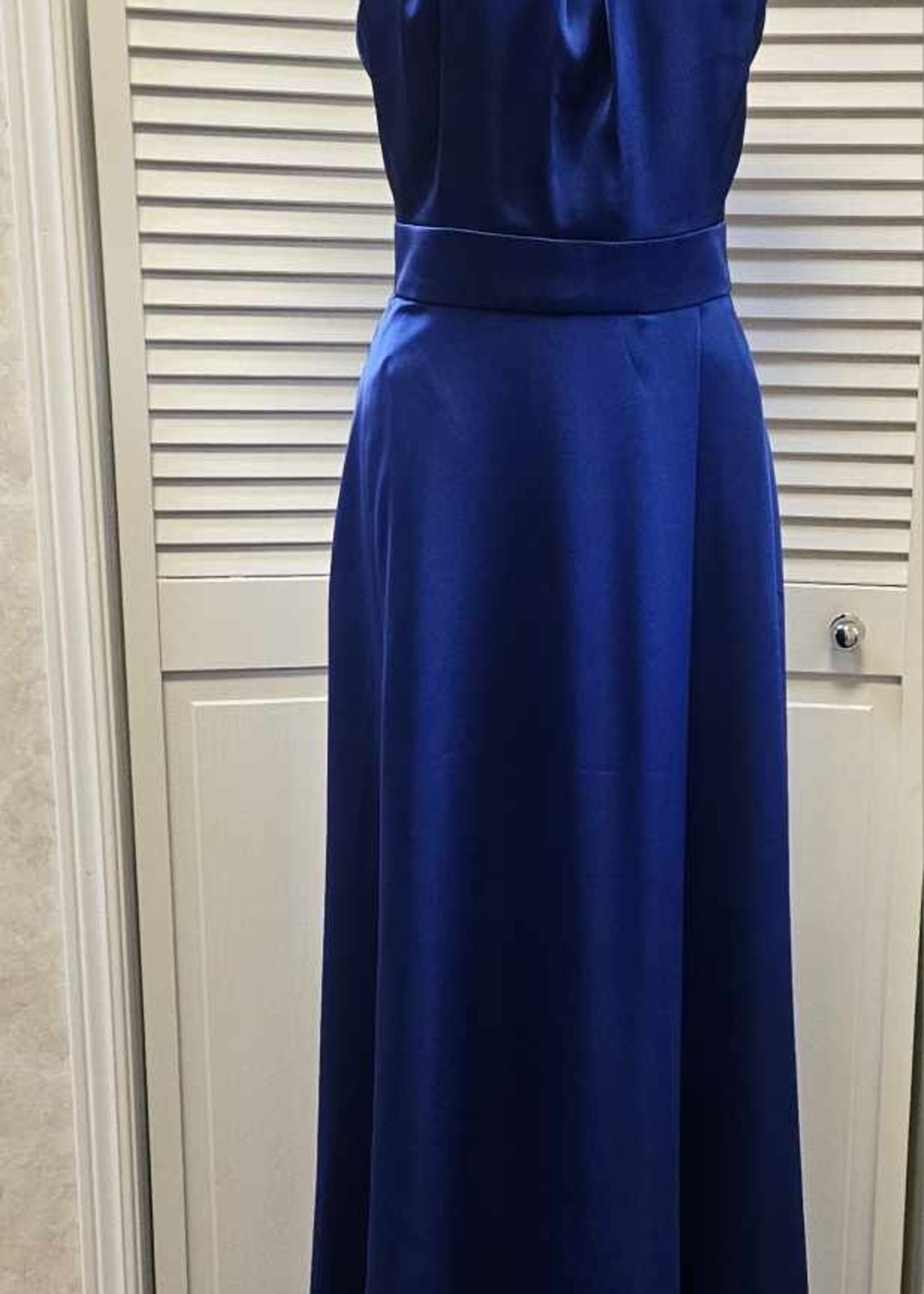 Frank Lyman Silky halter dress w/ slit and pockets