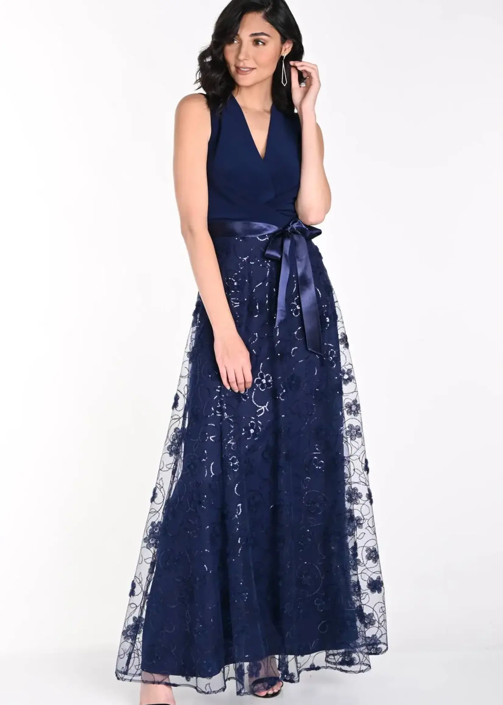 Frank Lyman Floral overlay skirt dress