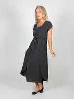 Pure Essence Cap sleeve stripe dress