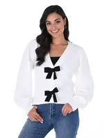 Frank Lyman Bow front cardigan