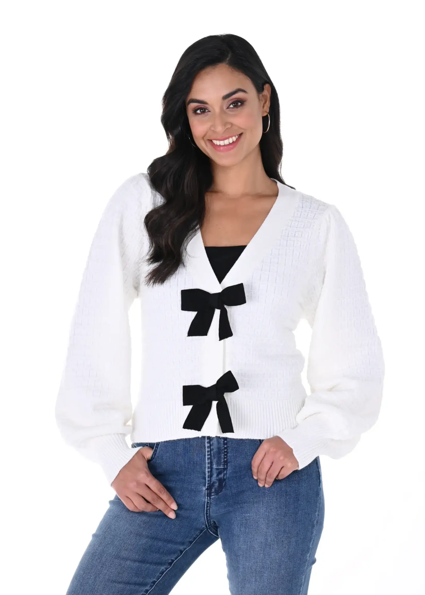 Frank Lyman Bow front cardigan